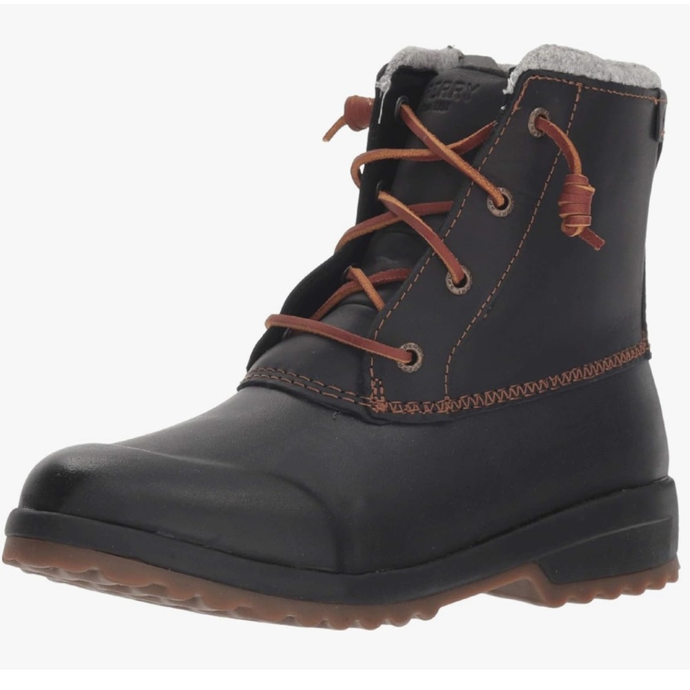 SALE! Awesome! Sperry Women's Maritime Repel Snow Boots In Black! Size 8!